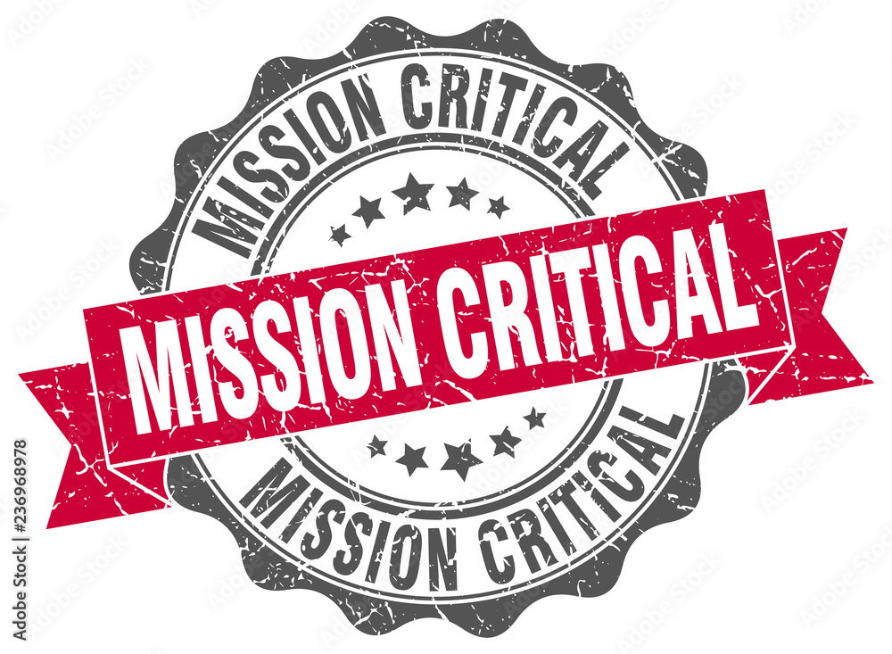Fototapeta premium mission critical stamp. sign. seal