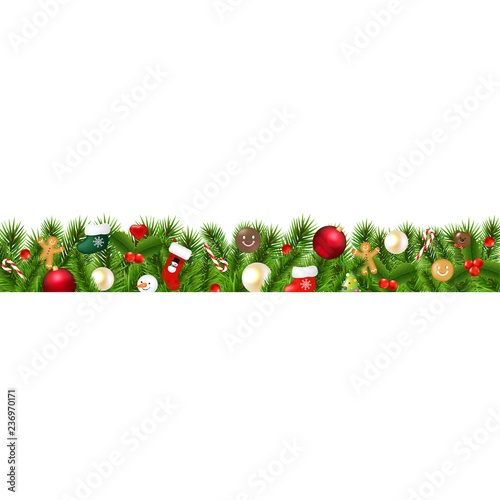Christmas Border Isolated