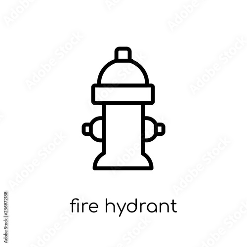 Fire hydrant icon. Trendy modern flat linear vector Fire hydrant icon on white background from thin line nature collection