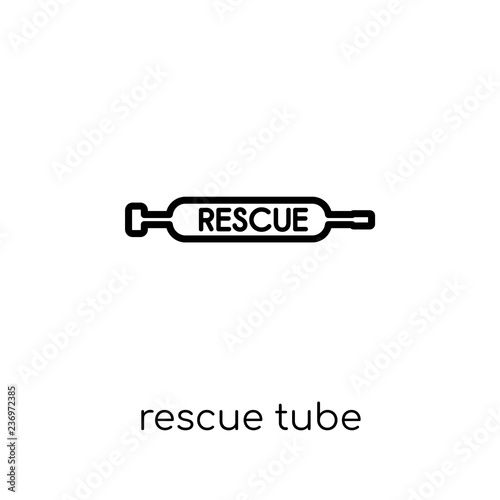 Rescue Tube icon. Trendy modern flat linear vector Rescue Tube icon on white background from thin line Nautical collection