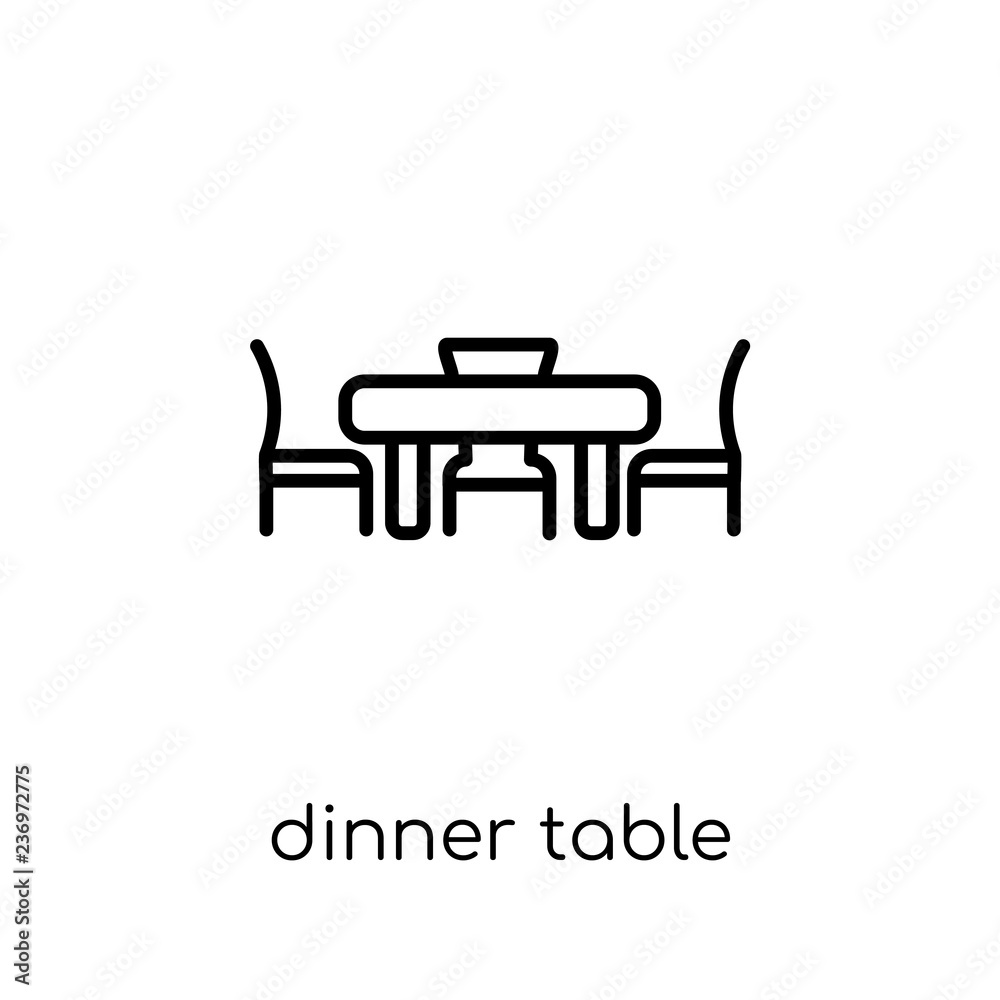 Dinner table icon from Furniture and household collection. Dinner table icon from Furniture and household collection.