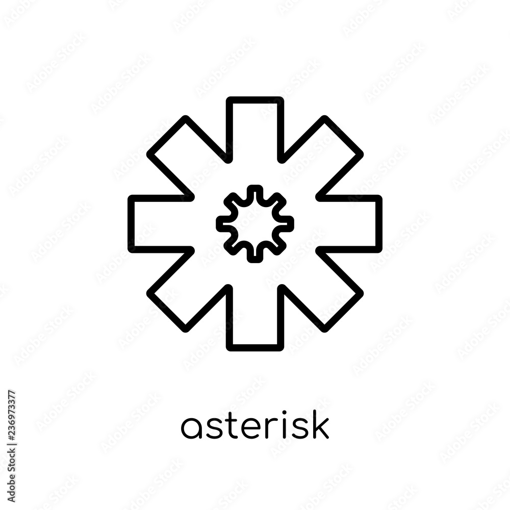 Asterisk icon from Geometry collection. Asterisk icon from Geometry collection.