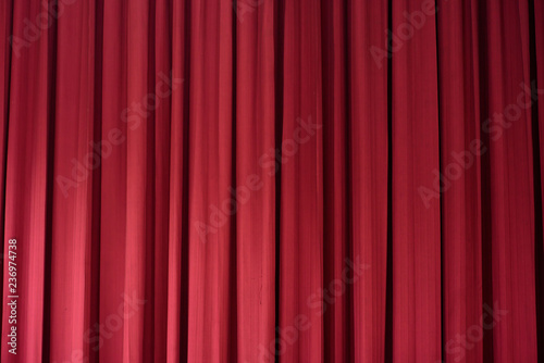 Red curtain is background