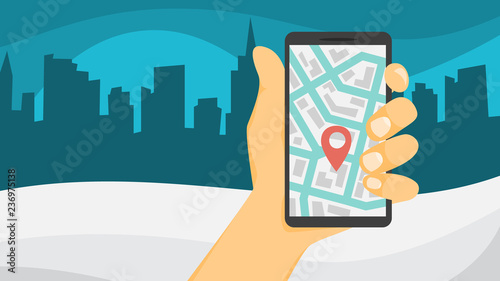 Car sharing concept. Book a car by a app