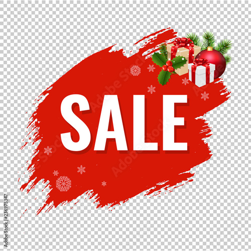 Christmas Sale With Blob Transparent Background