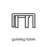 gateleg table icon from Furniture and household collection.