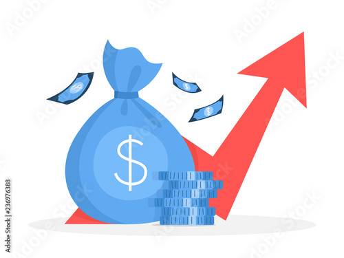 Business finance growth concept. Idea of money increase