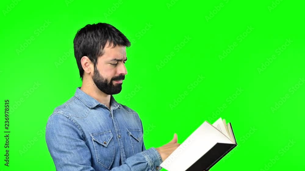 Man on green screen chroma key background Man on green screen chroma key background
