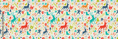 Christmas wallpaper with decorations - seamless texture. Vector. © Karolina Madej