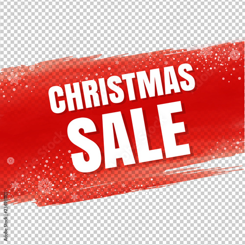 Red Sale Blot With Snowflake Transparent Background