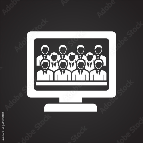 Crowdfunders icon on white background for graphic and web design, Modern simple vector sign. Internet concept. Trendy symbol for website design web button or mobile app photo