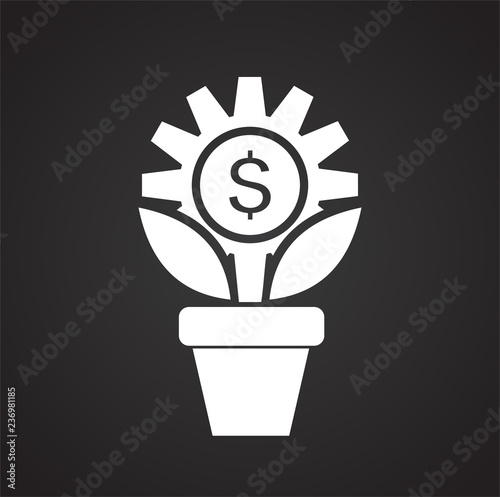 Crowdfunfing dividend icon on white background for graphic and web design, Modern simple vector sign. Internet concept. Trendy symbol for website design web button or mobile app