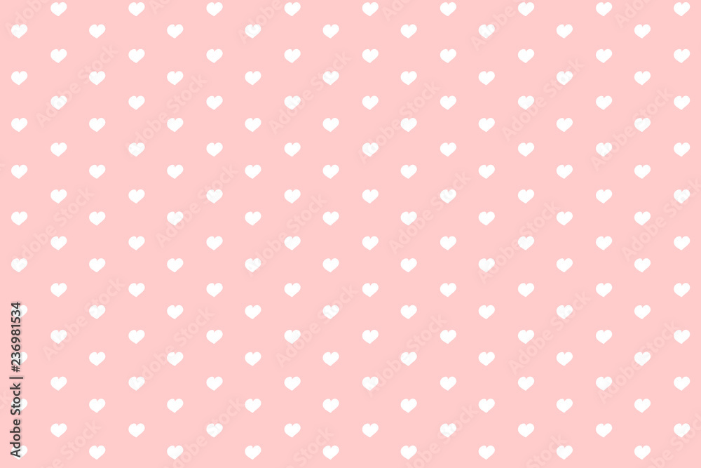 Pattern for Valentine's Day. Cute hand drawn hearts on pink background Pattern for Valentine's Day. Cute hand drawn hearts on pink background