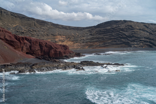 View of the gulf of El Golfo. Lanzarote. Canary Islands. Spain © Dmytro Surkov