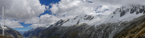 panorama of the cordillera blanca massive