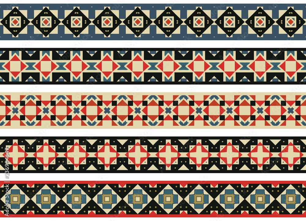 Seamless decorative borders Seamless decorative borders