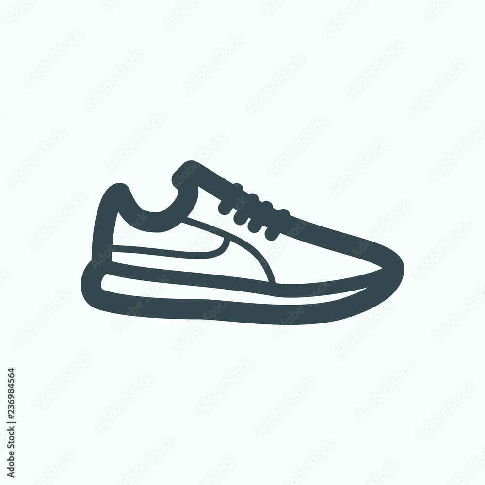 Sneakers icon, snickers, sport shoes vector icon Stock Vector | Adobe Stock