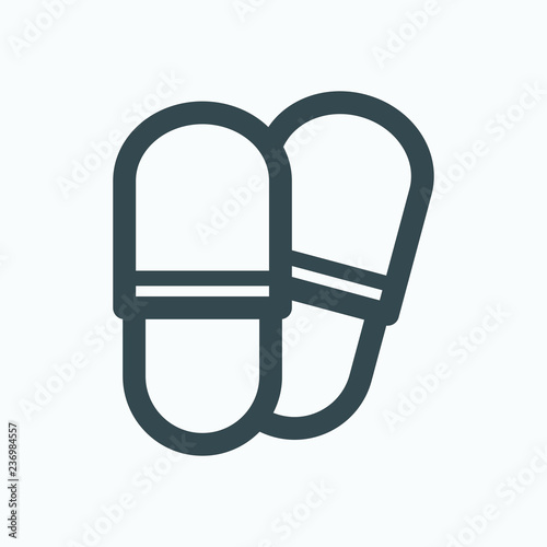 Slippers icon, house slippers vector icon