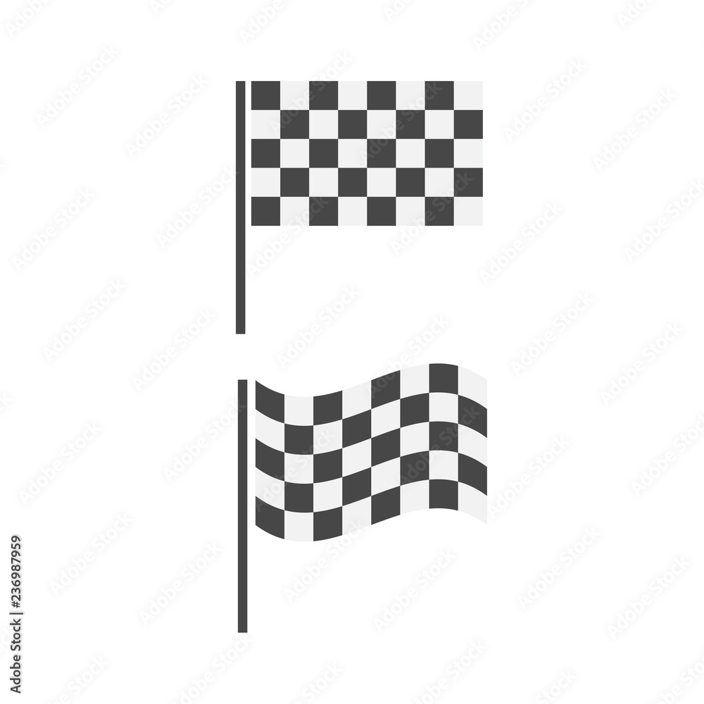 Fototapeta premium Checkered flags icons. Racing finish and start flag