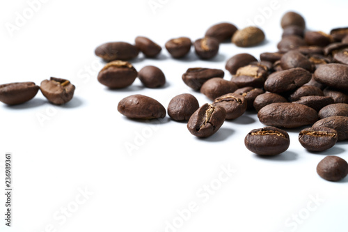 Coffee Beans With White Background 