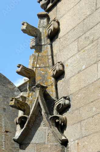Détail de l'Abbaye du Mont-Saint-Michel, département de la Manche, Normandie, France
