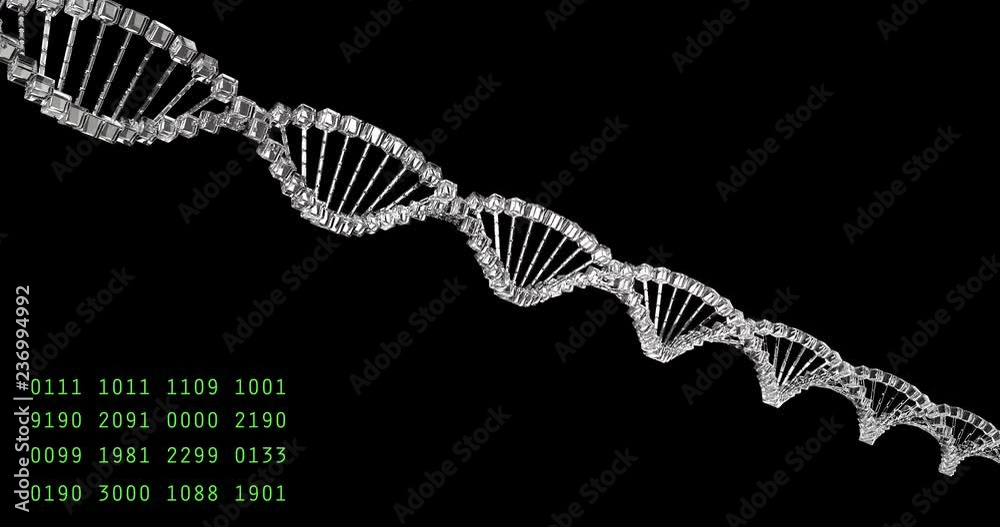 Analyzing DNA structure, forensic research, genes genetic disorders, science. Glass molecule able to loop