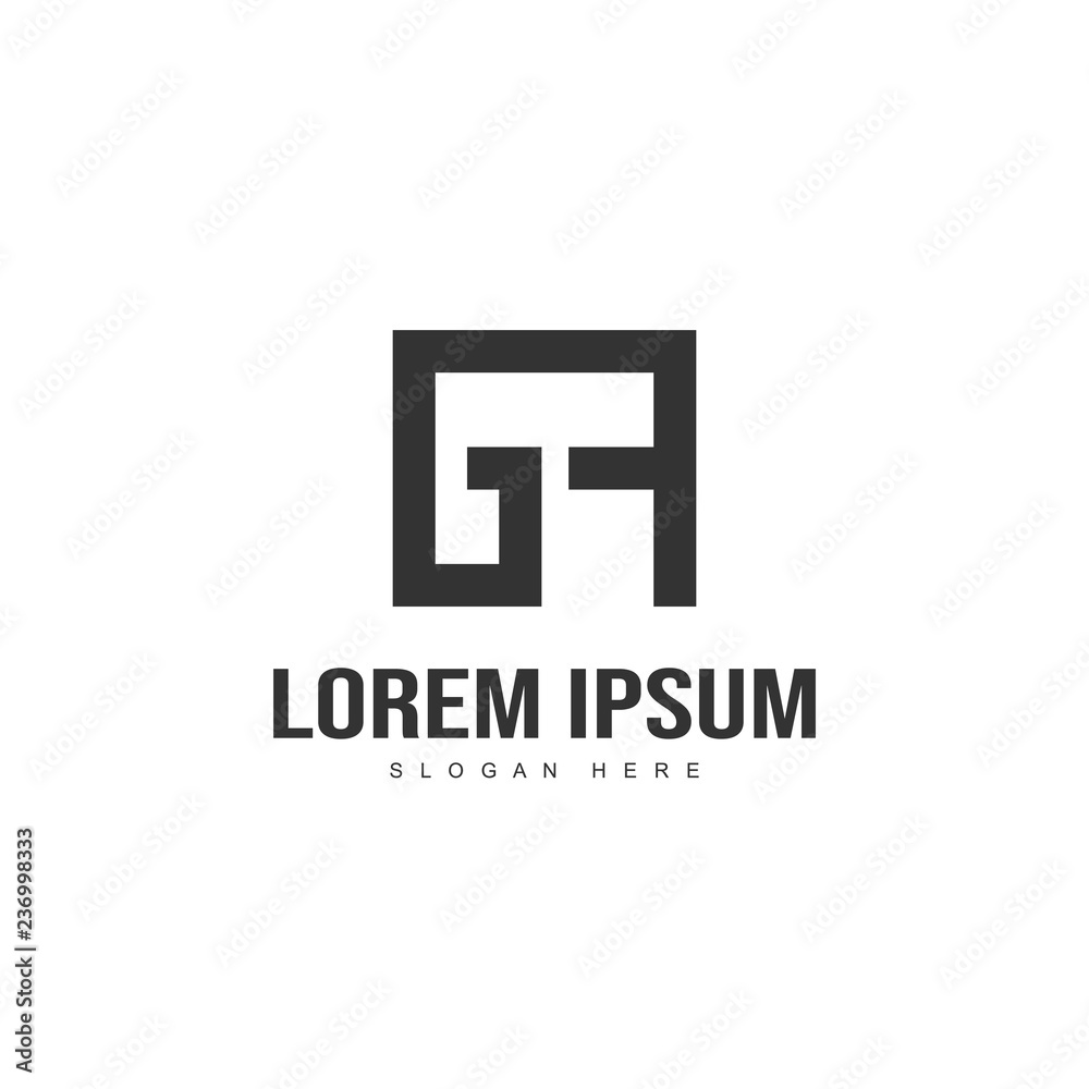 Initial letter logo design. Minimal letter logo template Initial letter logo design. Minimal letter logo template