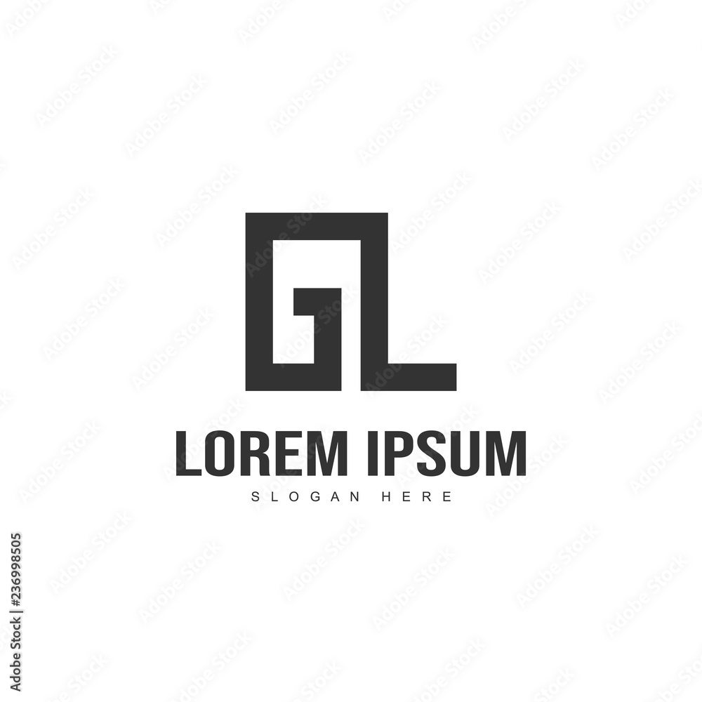 Initial letter logo design. Minimal letter logo template Initial letter logo design. Minimal letter logo template