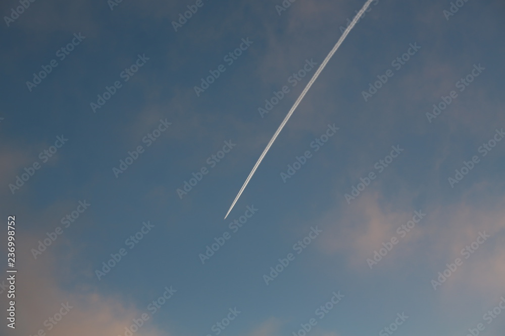 snow ski and forest, snowscapped,contrail snow ski and forest, snowscapped,contrail