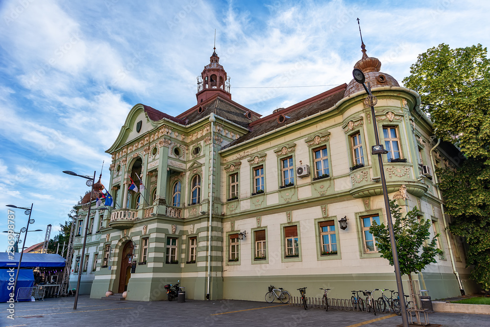 Zrenjanin, Serbia - May 17, 2018: Building of City Hall in Zrenjanin.