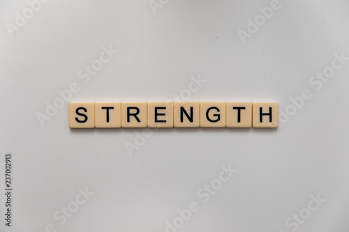strength letter blocks