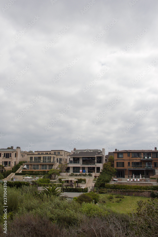 Cityscape on a cloudy day in Newport Beach, California Cityscape on a cloudy day in Newport Beach, California