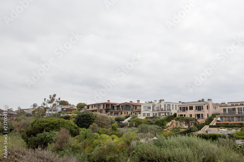Cityscape on a cloudy day in Newport Beach, California