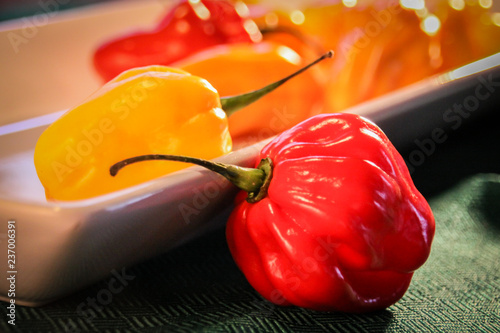 red pepper on a plate