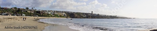 Panorama view of Southern California coastline.  Corona Del Mar, Newport Beach © Akcents