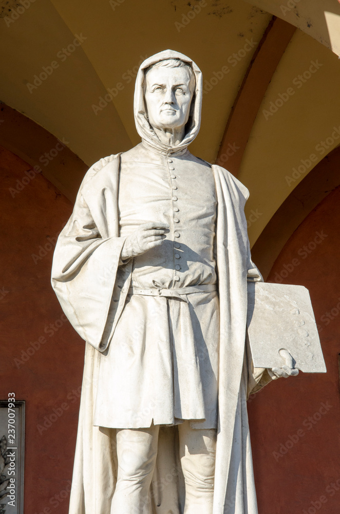Giotto's Statue of Vincenzo Vela in Loggia Amulea, Padua