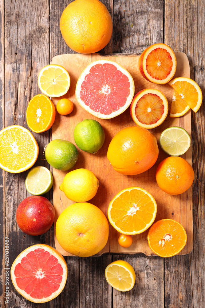 Naklejka assorted citrus fruit