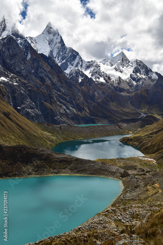 Fototapeta Naklejka Na Ścianę i Meble -  Mirador tres lagunas, Cordillera Huayhuash, Peru