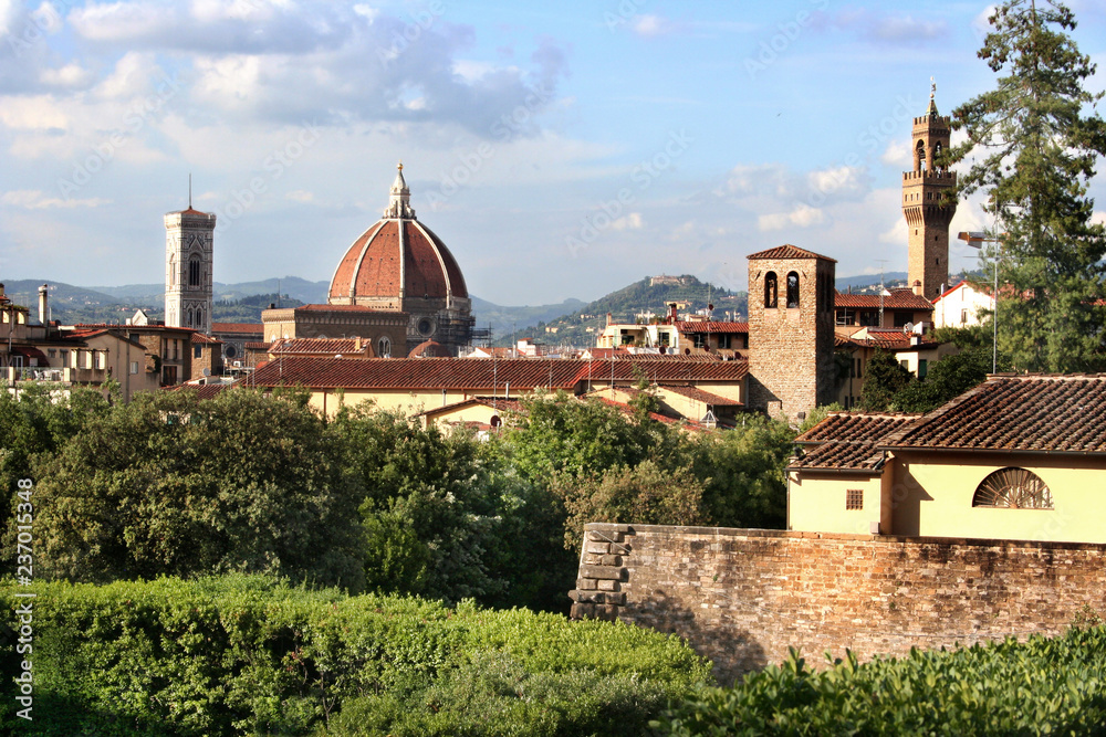 Obraz premium Italy, Florence, view of the dome of the main city cathedral, 2010 May