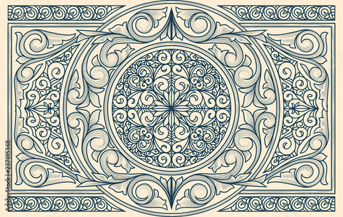 Vintage decorative ornate card
