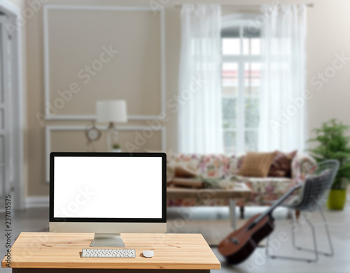 Wallpaper Mural Home decoration, closed computer screen and blur background. Torontodigital.ca