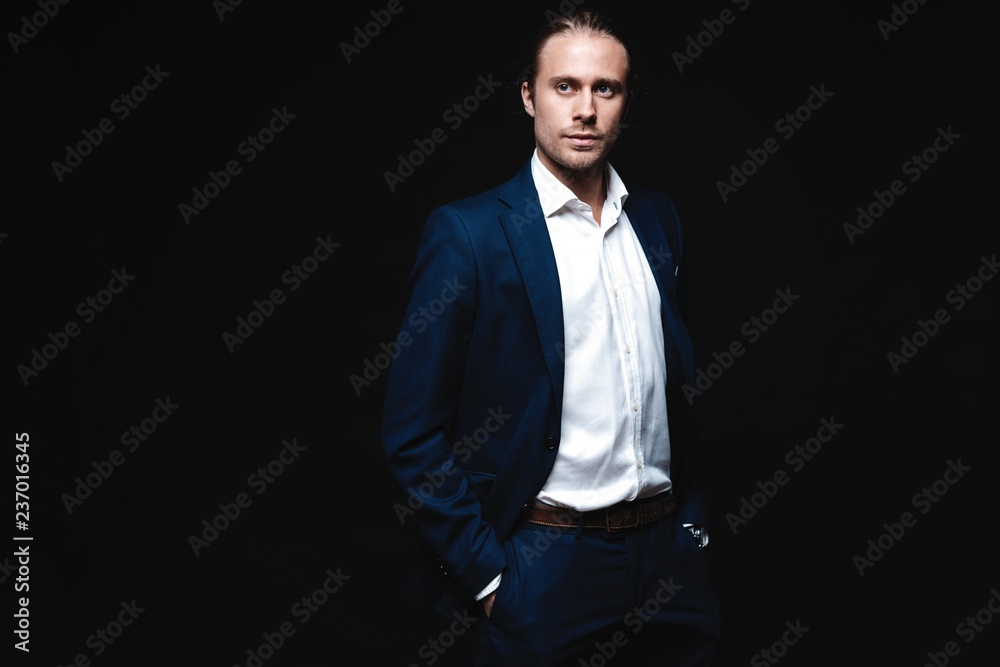 Elegant young handsome man. Studio fashion portrait Elegant young handsome man. Studio fashion portrait