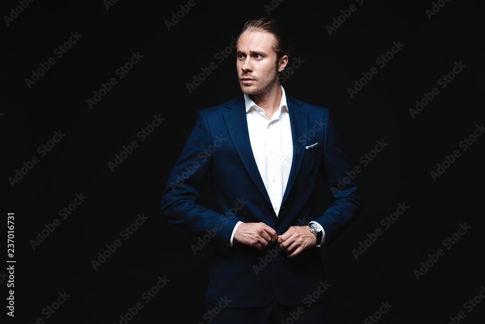 Elegant young handsome man. Studio fashion portrait Elegant young handsome man. Studio fashion portrait