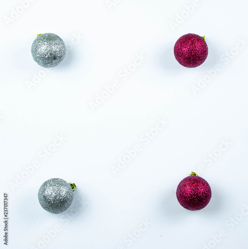 christmas ornament square white background