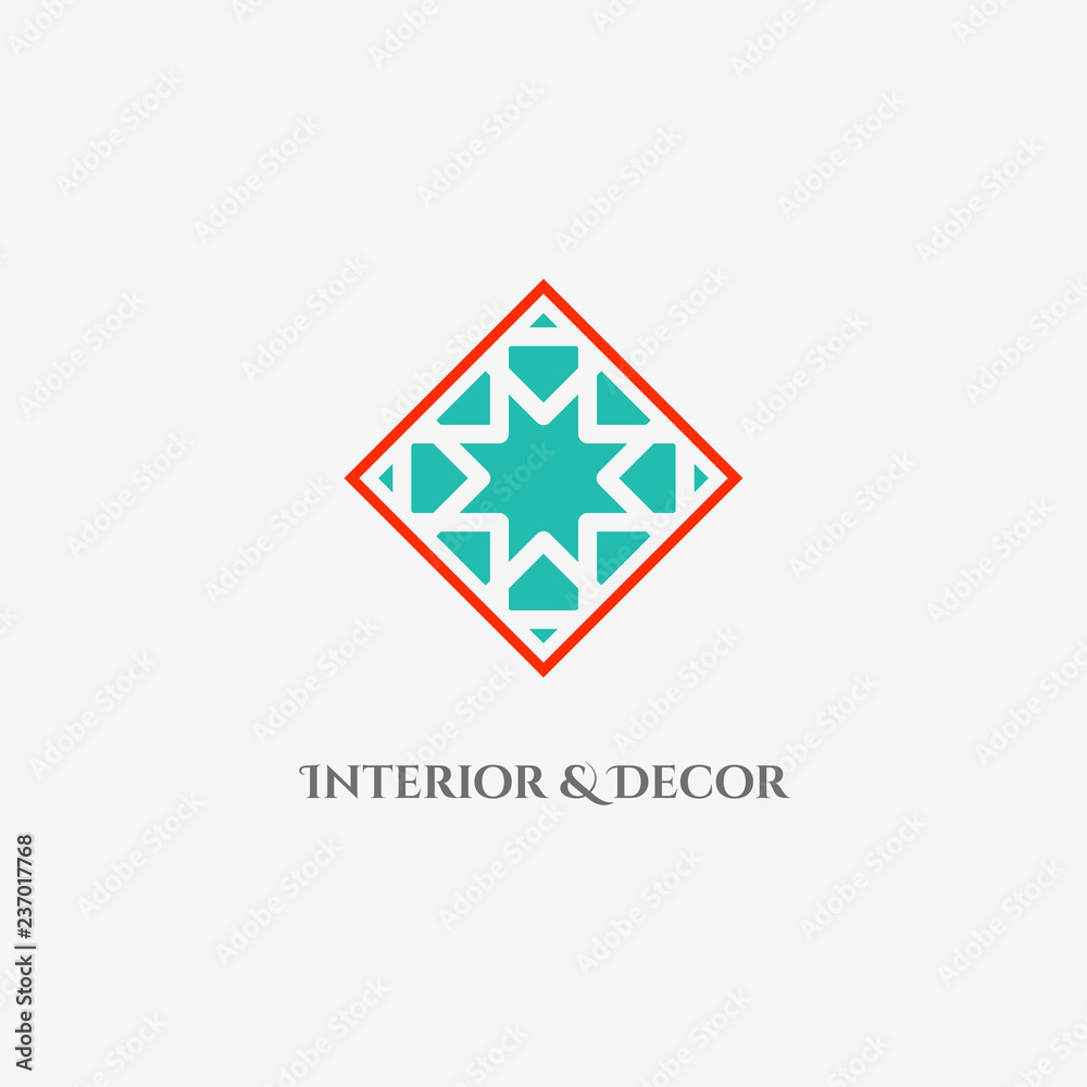 Vector mosaic rhombus emblem Vector mosaic rhombus emblem