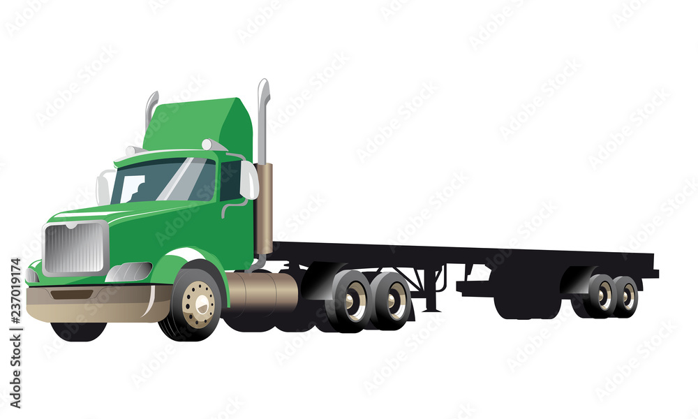 Semi Truck - GREEN Semi Truck - GREEN