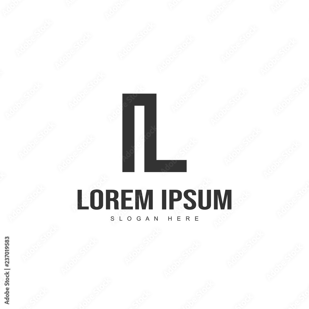Initial letter logo design. Minimal letter logo template