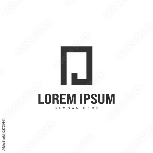 Initial letter logo design. Minimal letter logo template