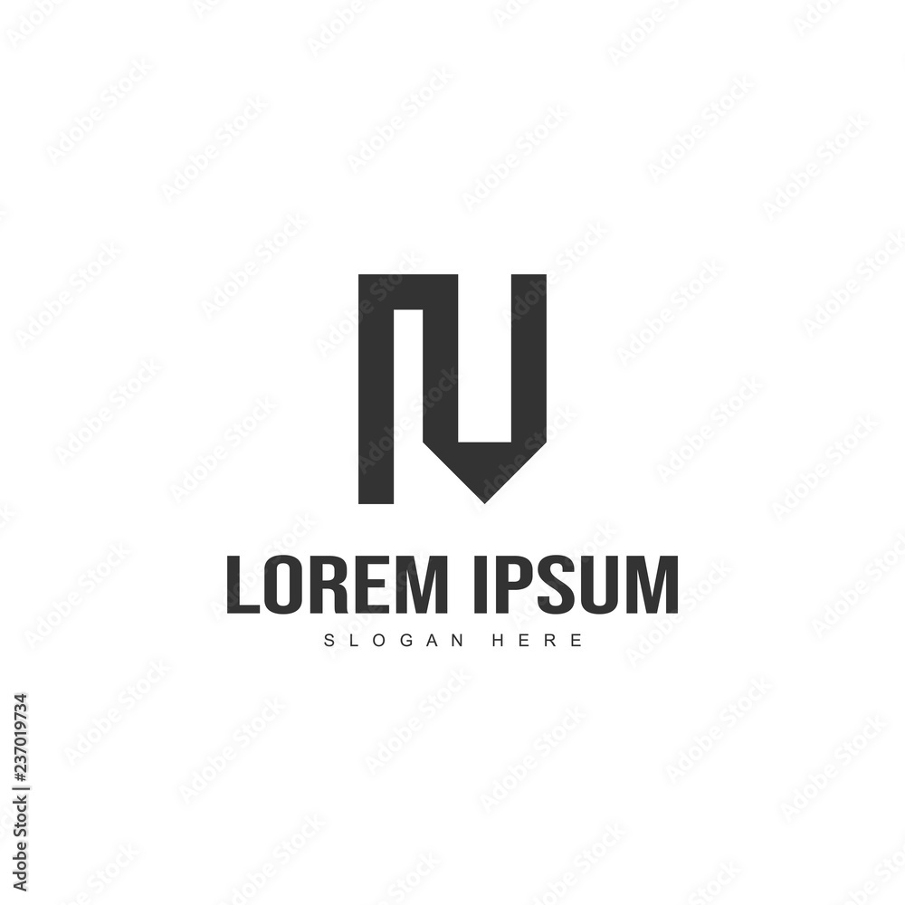 Fototapeta premium Initial letter logo design. Minimal letter logo template