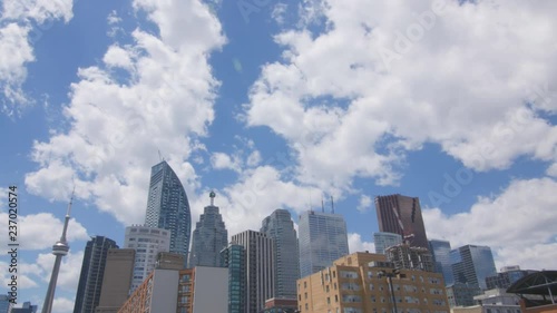 Toronto skyline with clouds and blue sky. photo